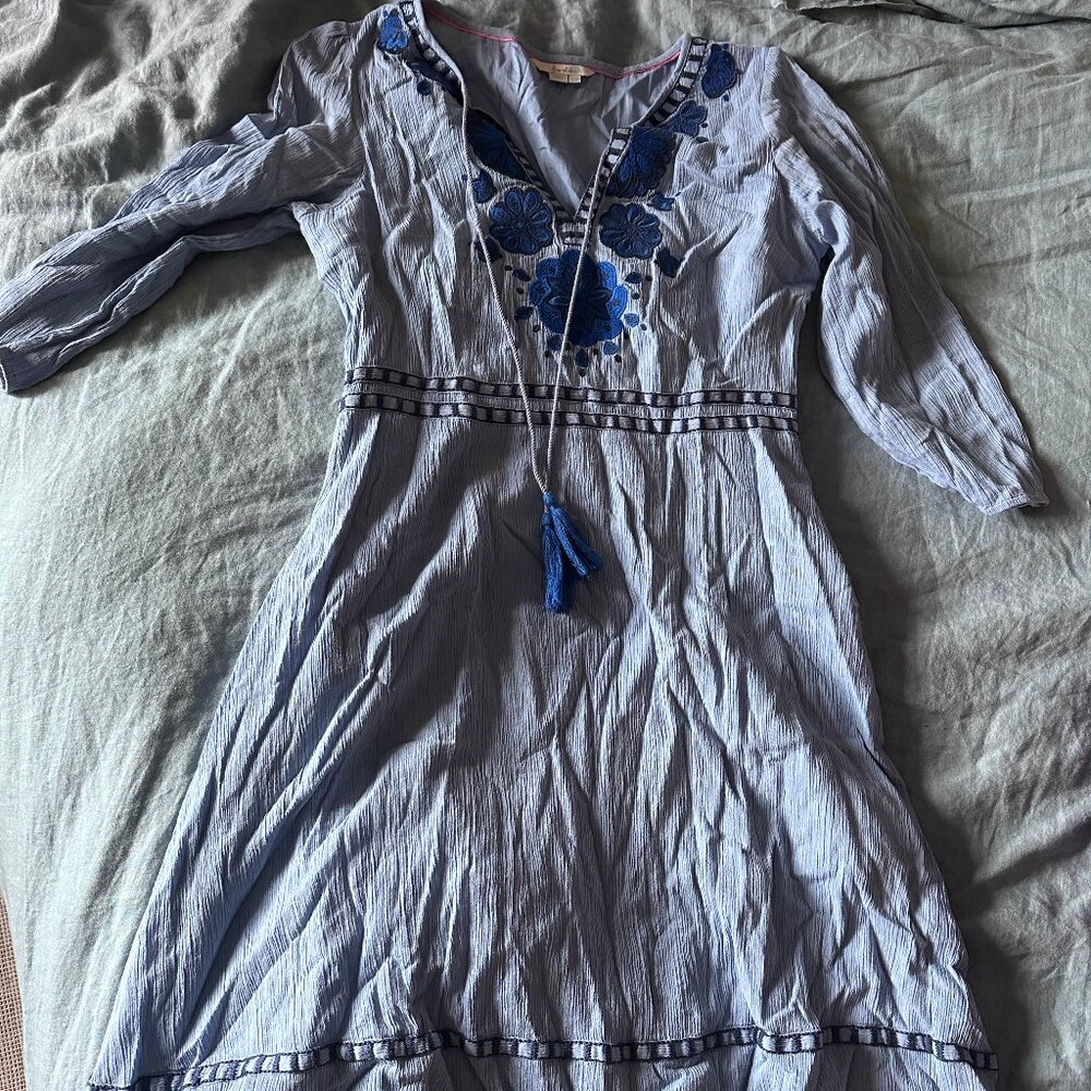 Blue Spring/Summer Dress - Boden USA Size 8